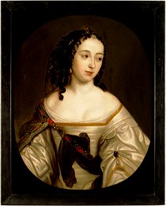 Onbekend - Portret van een vrouw, mogelijk Anna Isabella van Beyeren van Schagen (1636-1716). Echtgenote van Ma - C282 - Cultural Heritage Agency of the Netherlands Art Collection