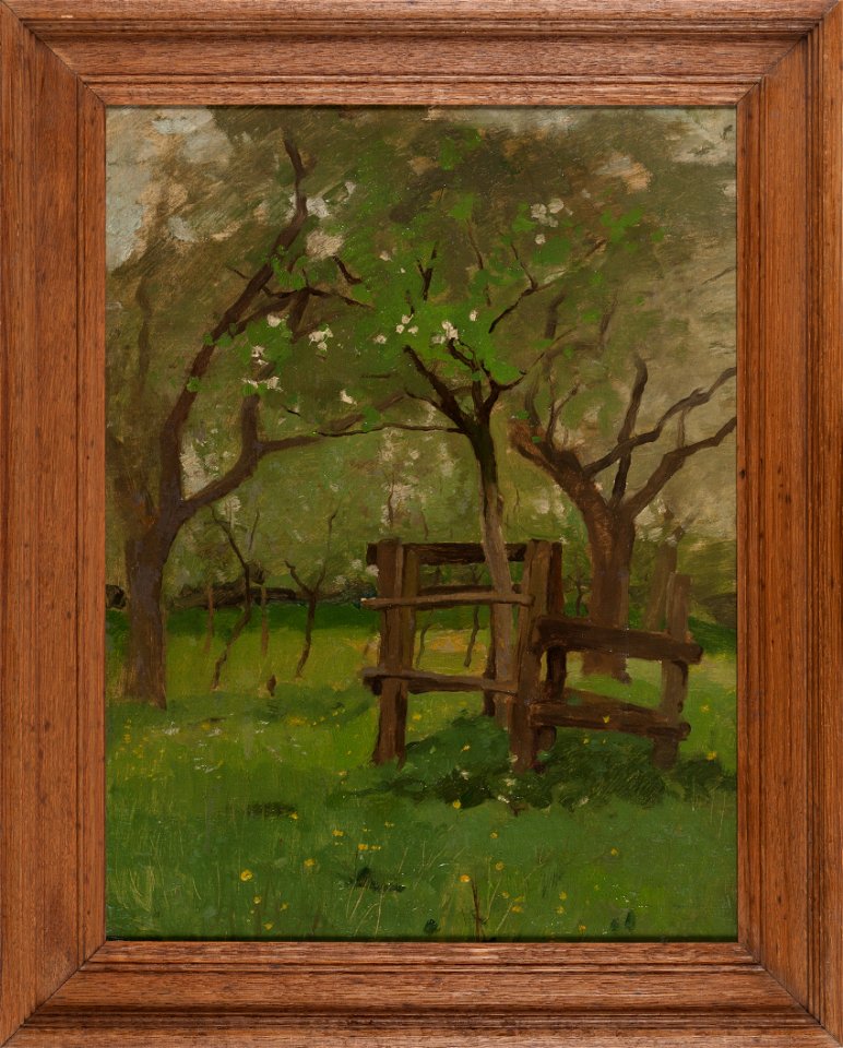 Onbekend - Boomgaard - W186 - Cultural Heritage Agency of the Netherlands Art Collection