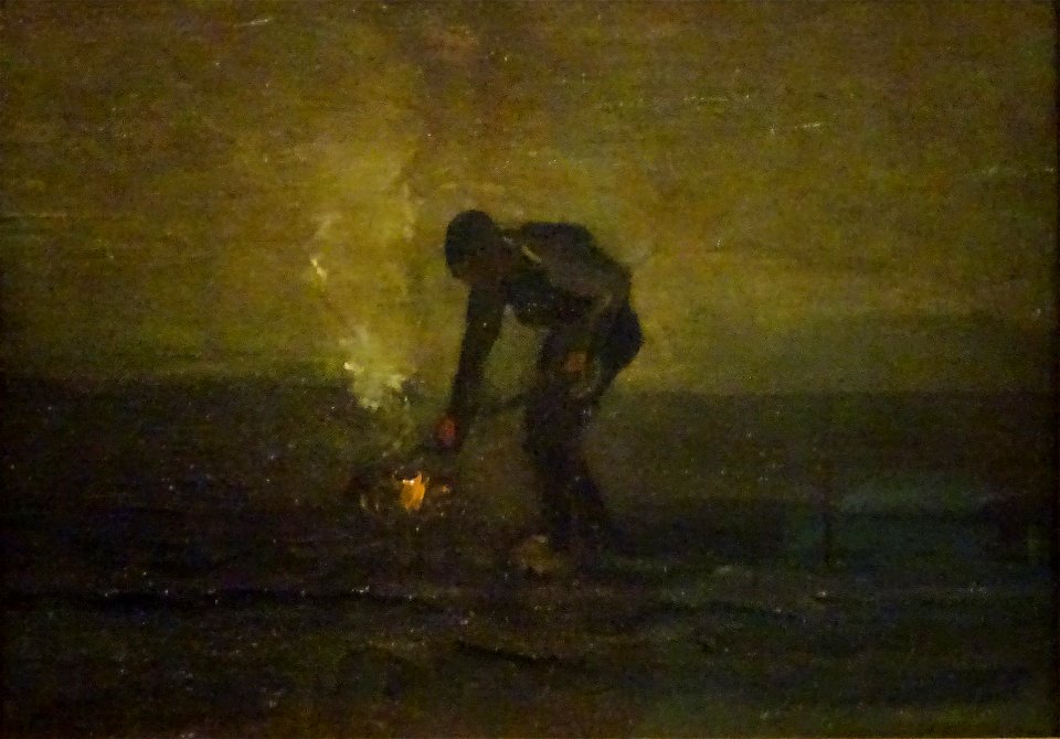 Onkruid verbrandende boer2 Vincent van Gogh 1883