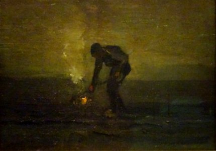 Onkruid verbrandende boer2 Vincent van Gogh 1883