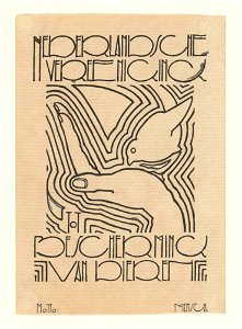 Ontwerp voor vignet voor `Nederlandsche Vereeniging tot Bescherming van Dieren', Reijer Stolk, 1906 - 1945