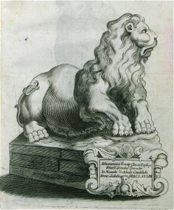 One of the two Lions of Piraeus, brought to Venice by Morosini - Fanelli Francesco - 1695