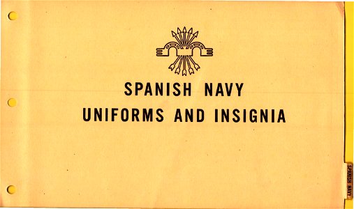 ONI JAN 1 Uniforms and Insignia Page 113 Spanish Navy WW2 1943 Recognition for field use. US unclassified public document. Published 1944. No known copyright restrictions. Free illustration for personal and commercial use.