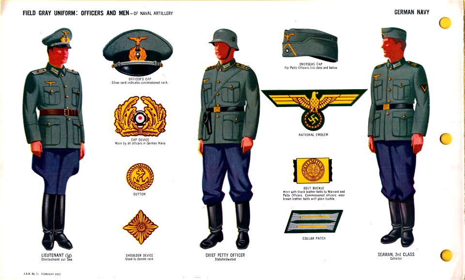 ONI JAN 1 Uniforms and Insignia Page 023 German Navy Kriegsmarine WW2 ...