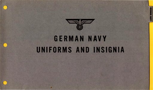 ONI JAN 1 Uniforms and Insignia Page 016 German Navy Kriegsmarine WW2 1943 Recognition manual for field use. US unclassified public document. Published 1944. No known copyright restrictions. Free illustration for personal and commercial use.