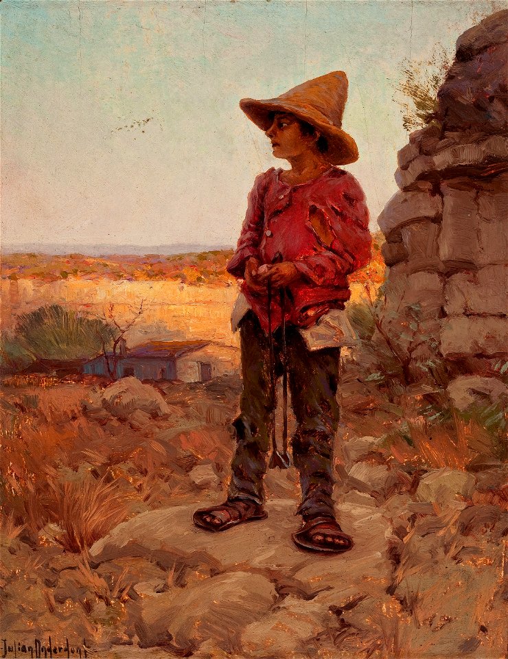Julian Onderdonk - Goat Herder at the San Antonio Quarry (1909)