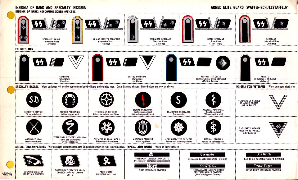 ONI JAN 1 Uniforms and Insignia Page 045 German Armed Elite Guard ...