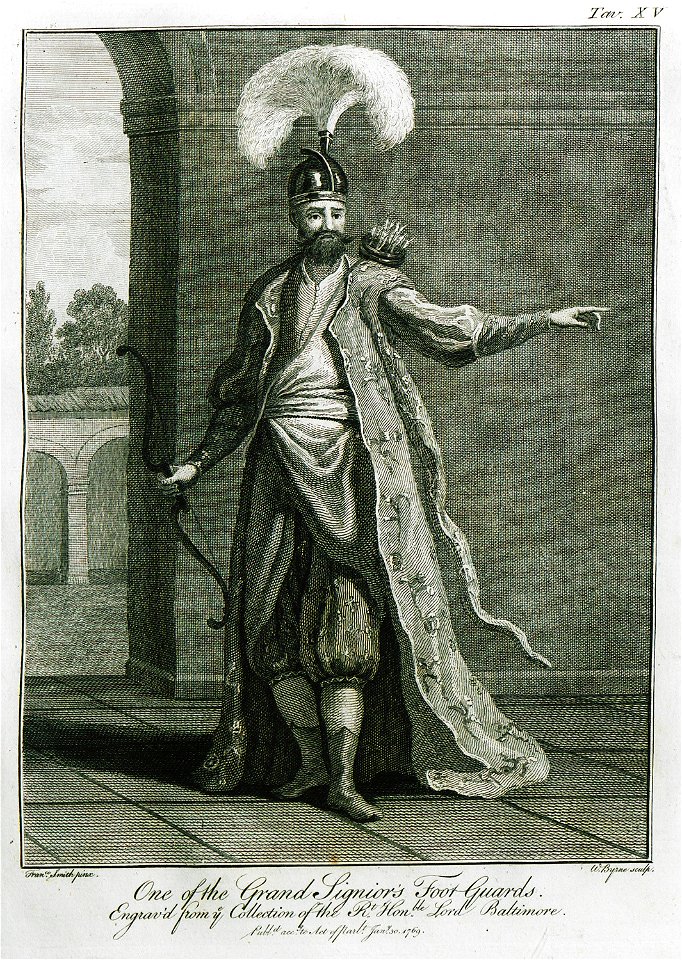One of the Grand Signor's Foot Guards - Calvert Frederick (baron Baltimore) - 1769