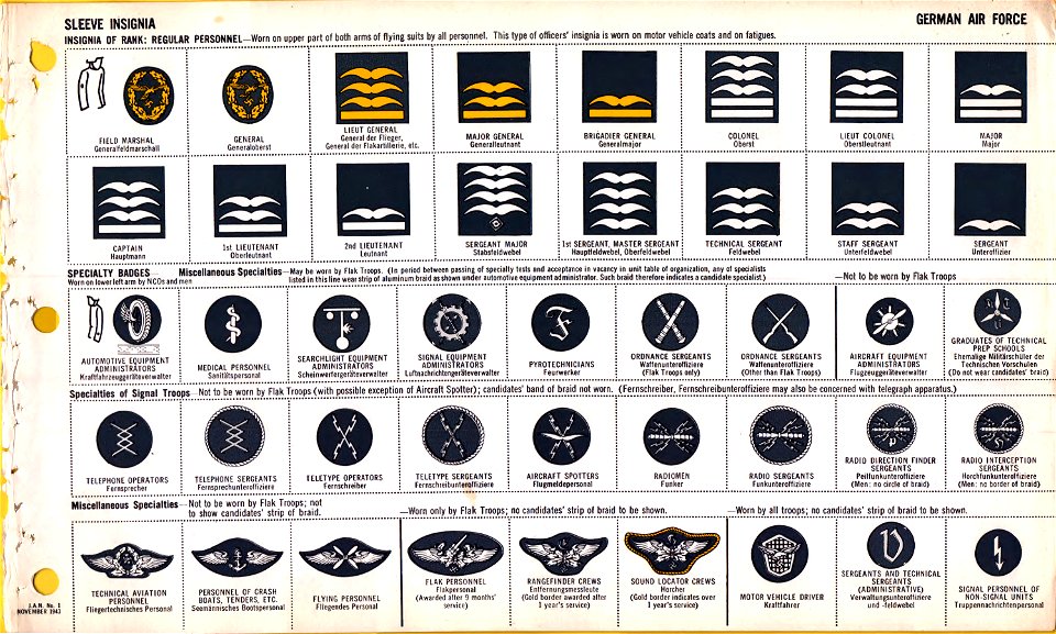 ONI JAN 1 Uniforms and Insignia Page 039 German Air Force Luftwaffe WW2 ...