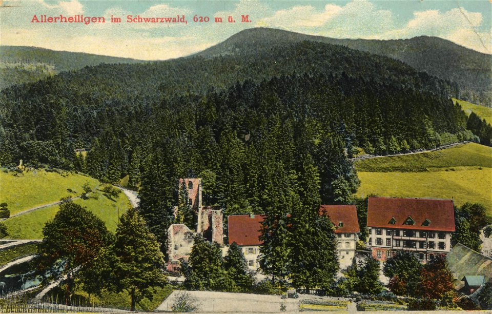 Oppenau, Baden-Württemberg - Allerheiligen (Klosterruine und Gebäudeansicht) (Zeno Ansichtskarten)