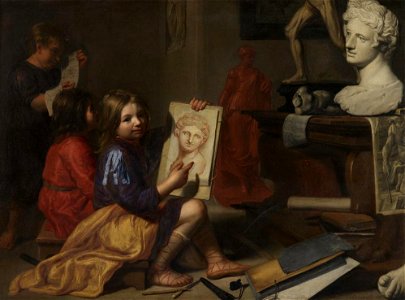 Oost the Elder, Jacob van - The painter's studio - 1666