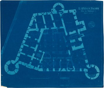 Ontwerp voor Kasteel de Haar, plattegrond van het souterrain Het Nieuwe Instituut HAARt1-6