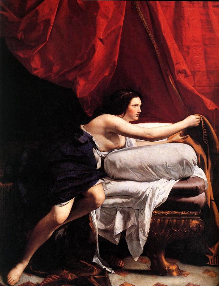 Orazio Gentileschi - Joseph and Potiphar's Wife (detail) - WGA08586