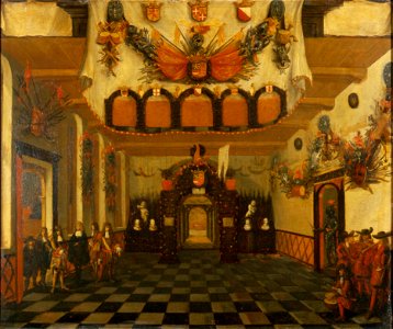 Ontvangst van Prins Willem III in 1674 in de Statenkamer van Utrecht ter gelegenheid van zijn aanstelling tot erfstadhouder Centraal Museum 2318. Free illustration for personal and commercial use.
