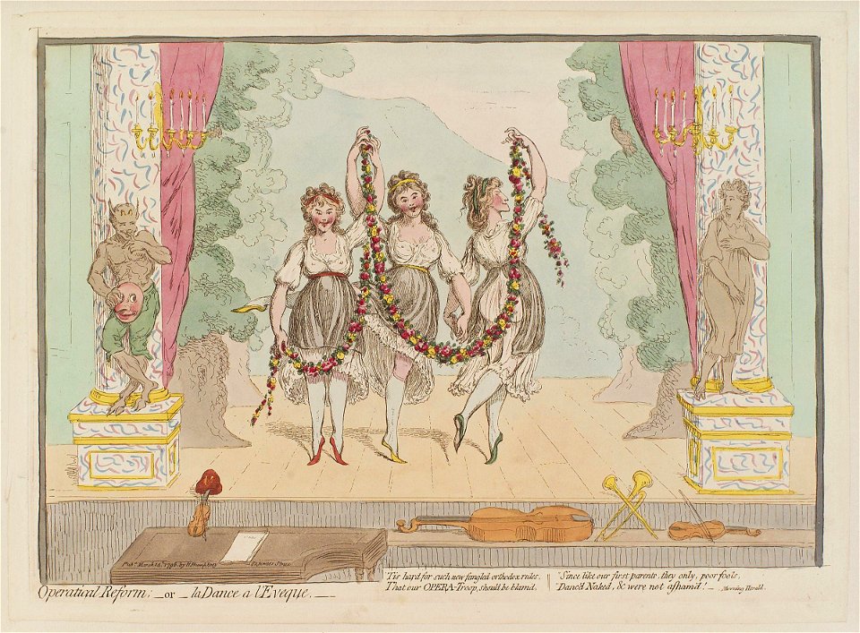 Operatical reform; - or - la dance a l'eveque' (Rose Didelot) by James Gillray