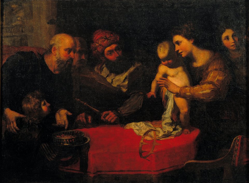 Orazio de Ferrari - The Child Moses Throws down Pharaoh's Crown - Google Art Project