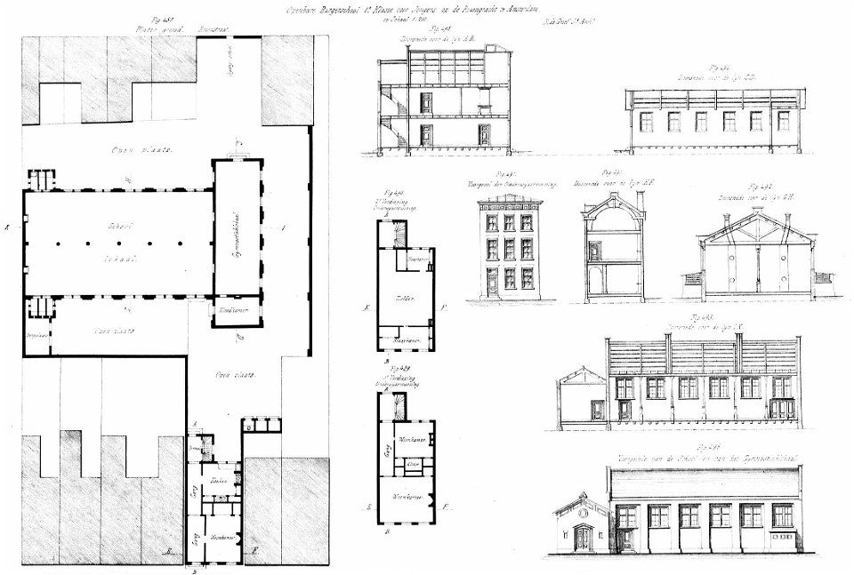 Openbare Burgerschool 1e Klasse voor jongens Rozengracht Amsterdam 01