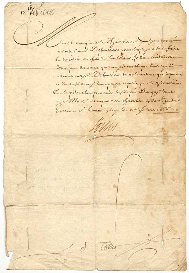 Ordre de démolition du château de Tombelaine