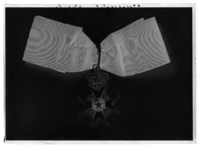 Ordenstecken för kommendör av Nordstjärneorden, Sverige. 1800-talets mitt - Livrustkammaren - 9110-negative