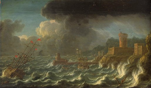 Orazio van Grevenbroeck - Seesturm vor der Küste - GG 1787 - Kunsthistorisches Museum