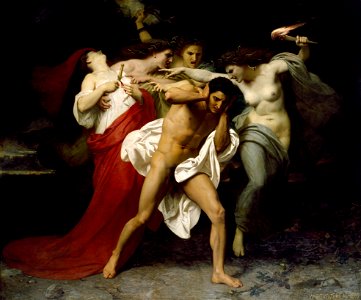 Orestes Pursued by the Furies by William-Adolphe Bouguereau (1862) - Google Art Project. Free illustration for personal and commercial use.