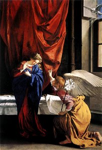 Orazio Gentileschi - Annunciation - WGA08574. Free illustration for personal and commercial use.