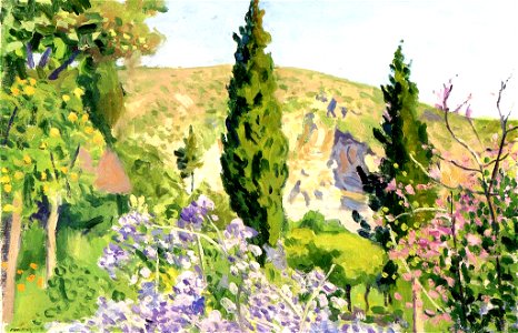 Orange Trees and Wisteria, Algerian Garden Albert Marquet (1944)
