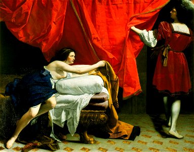 Orazio Gentileschi (Pisa 1563-London 1639) - Joseph and Potiphar's wife - RCIN 405477 - Royal Collection