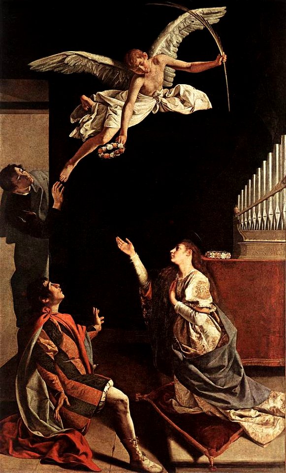 Orazio Gentileschi - Sts Cecilia, Valerianus and Tiburtius - WGA8575