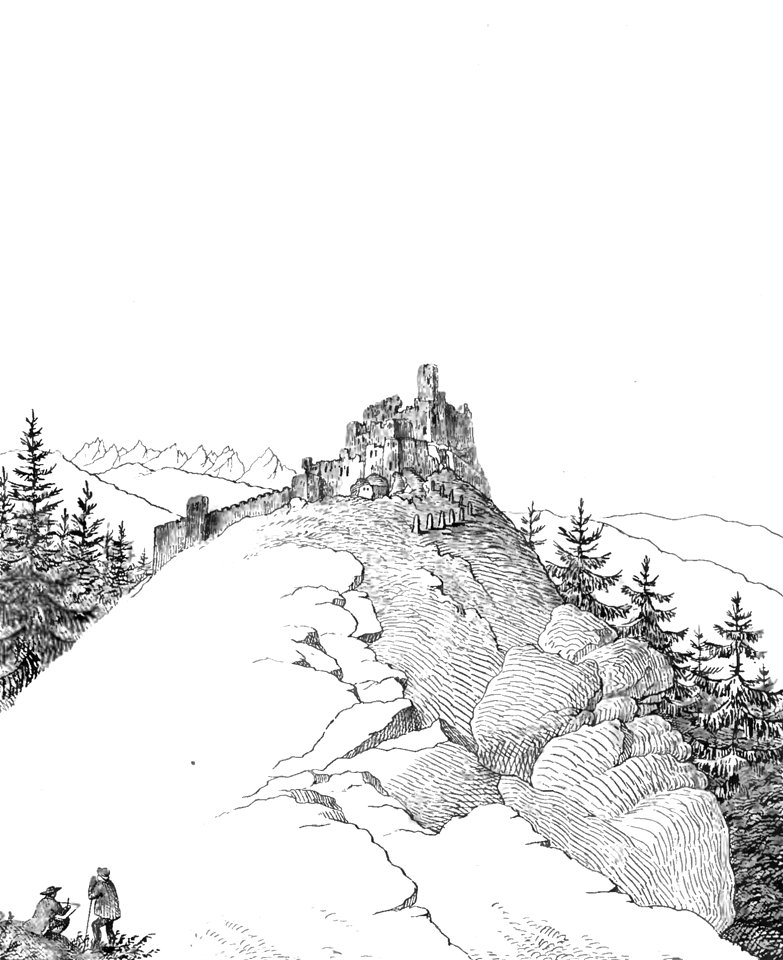 Page112-PL Stęczyński-Tatry w dwudziestu czterech obrazach - ERozwaliny zamku Spiża