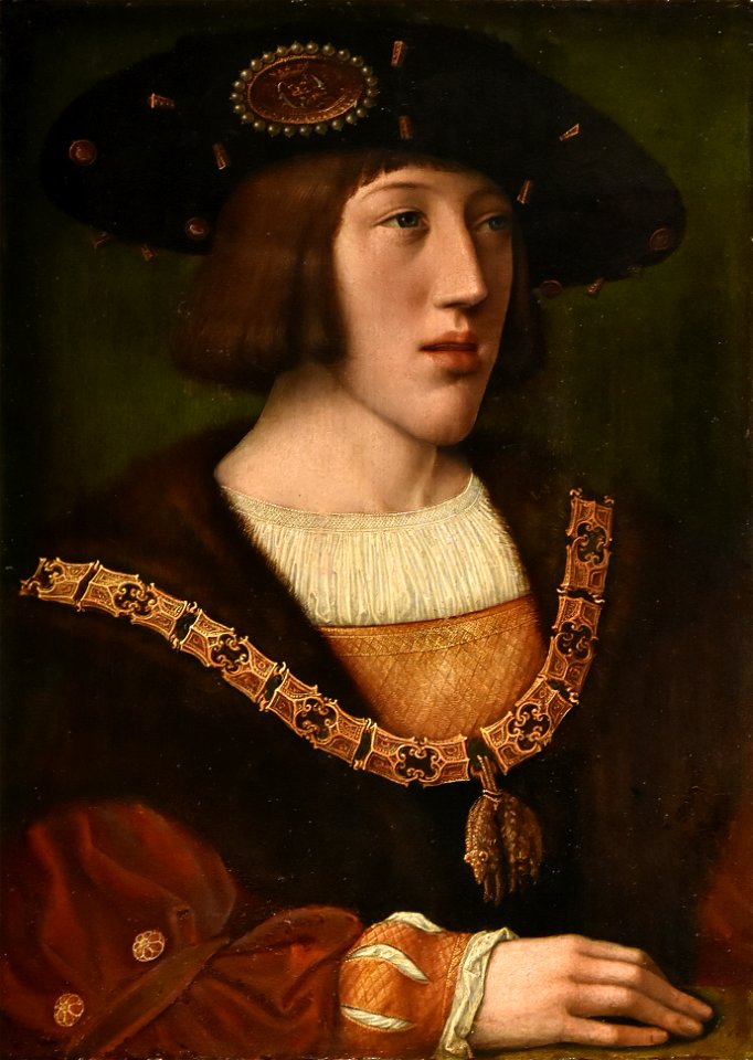 Bernard van Orley (1487-1541) Karel V - Koninklijk klooster van Brou (cropped)