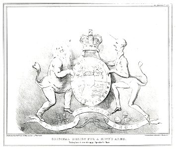 Original design for a King's arms (BM 1857,1222.95)