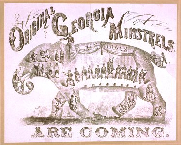 Original Georgia Minstrels are coming LCCN2014636982. Free illustration for personal and commercial use.