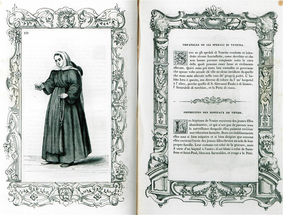 Orfanelle de gli spedali di Venetia - Vecellio Cesare - 1860