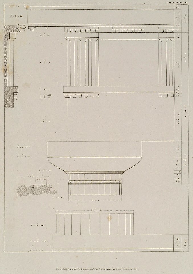 Order at large of the portico - Wilkins William - 1807