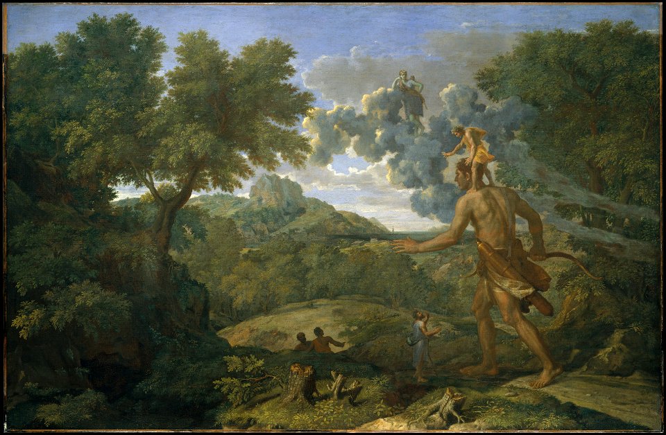 Orion aveugle cherchant le soleil