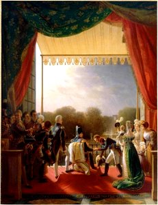 Painting, Louis XVIII and the French Royal Family, Louis Ducis. Free illustration for personal and commercial use.