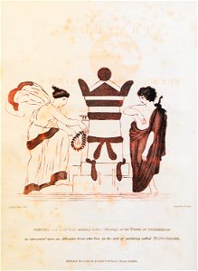Orestes and Electra at the Tomb of Agamemnon; as represented upon an Athenian Terra-cotta Vase, in the style of painting - Clarke Edward Daniel - 1816