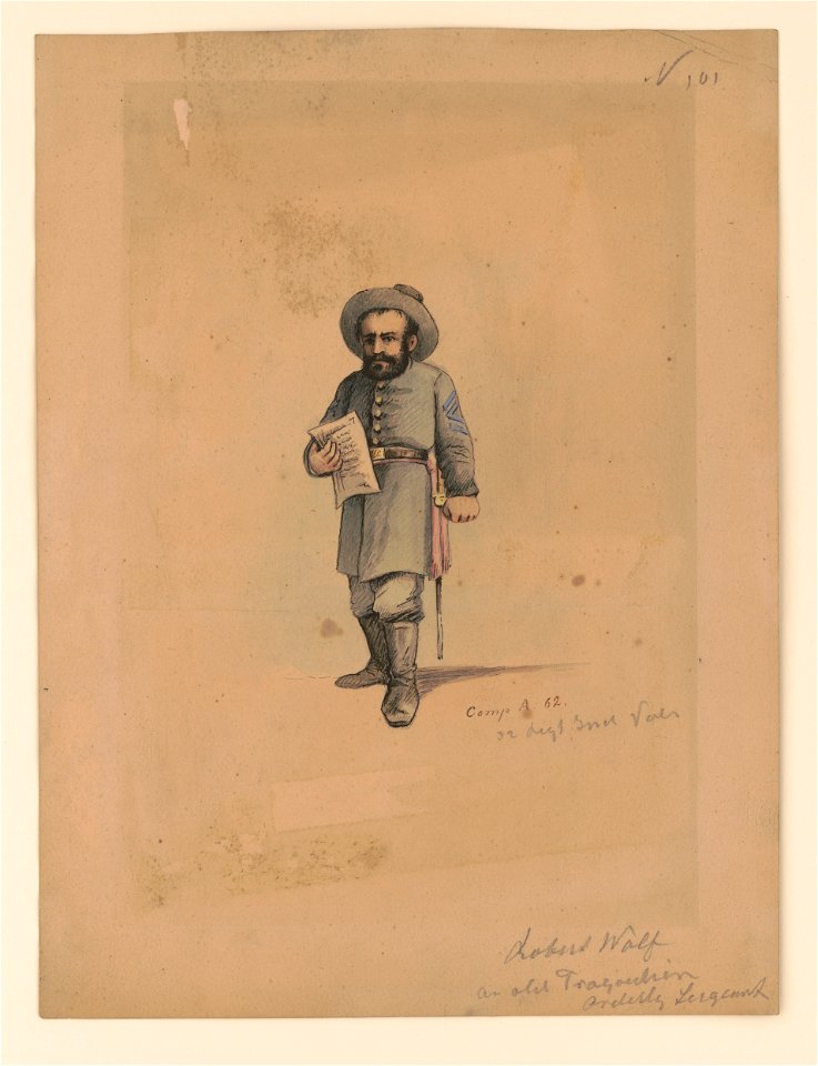 Orderly Sergeant Robert Wolff, Company A, 1862 LCCN2017646859