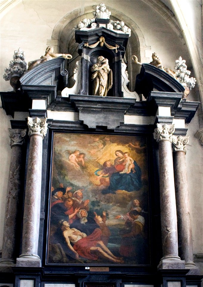 Painting of Theodoor van Thulden in the Sint-Walburgakerk in Oudenaarde - with frame