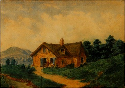 Paisaje (Granja europea) - Prilidiano Pueyrredón
