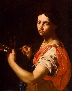 Simone Cantarini - Allegory of painting. Free illustration for personal and commercial use.