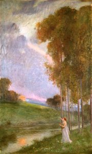 Paisatge amb figura - Joan Brull i Vinyoles (1863-1912) - 0