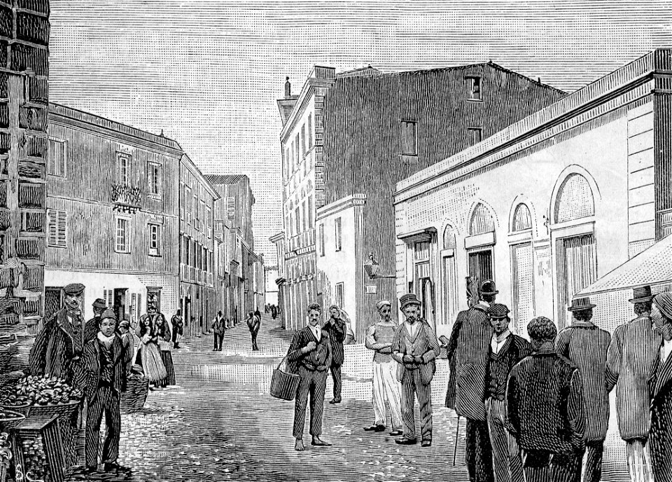 Oristano – Via Diritta (xilografia)