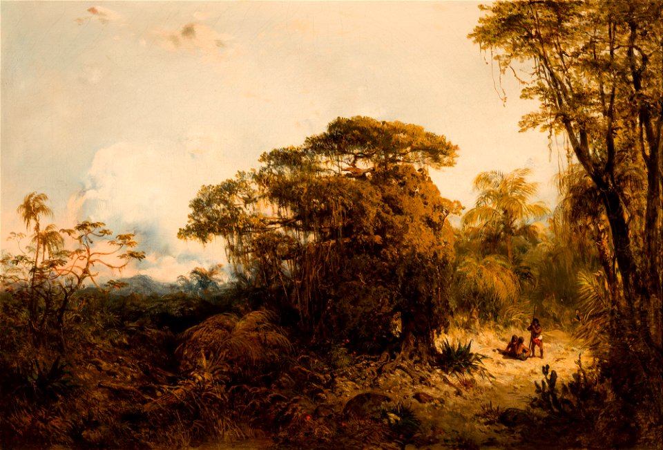 Paisagem com índios (atribuído), da Coleção Brasiliana Iconográfica