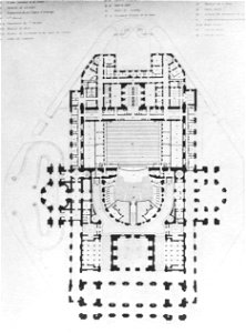 Palais Garnier plan at the parterre level - Steinhauser 1969 plate1