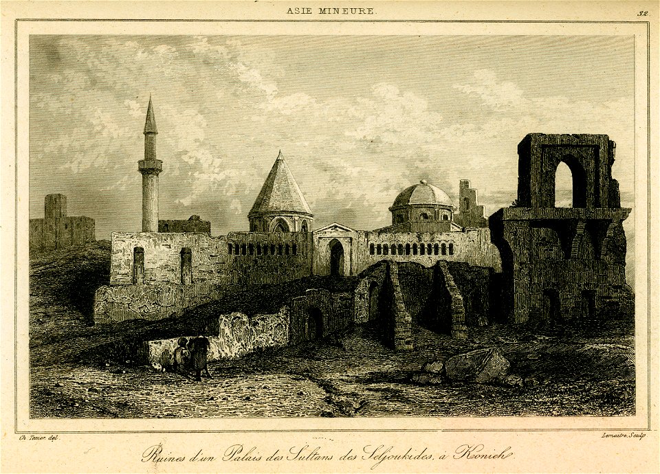 Palais des sultans seldjoukides à Konieh - Texier Charles Félix Marie - 1882