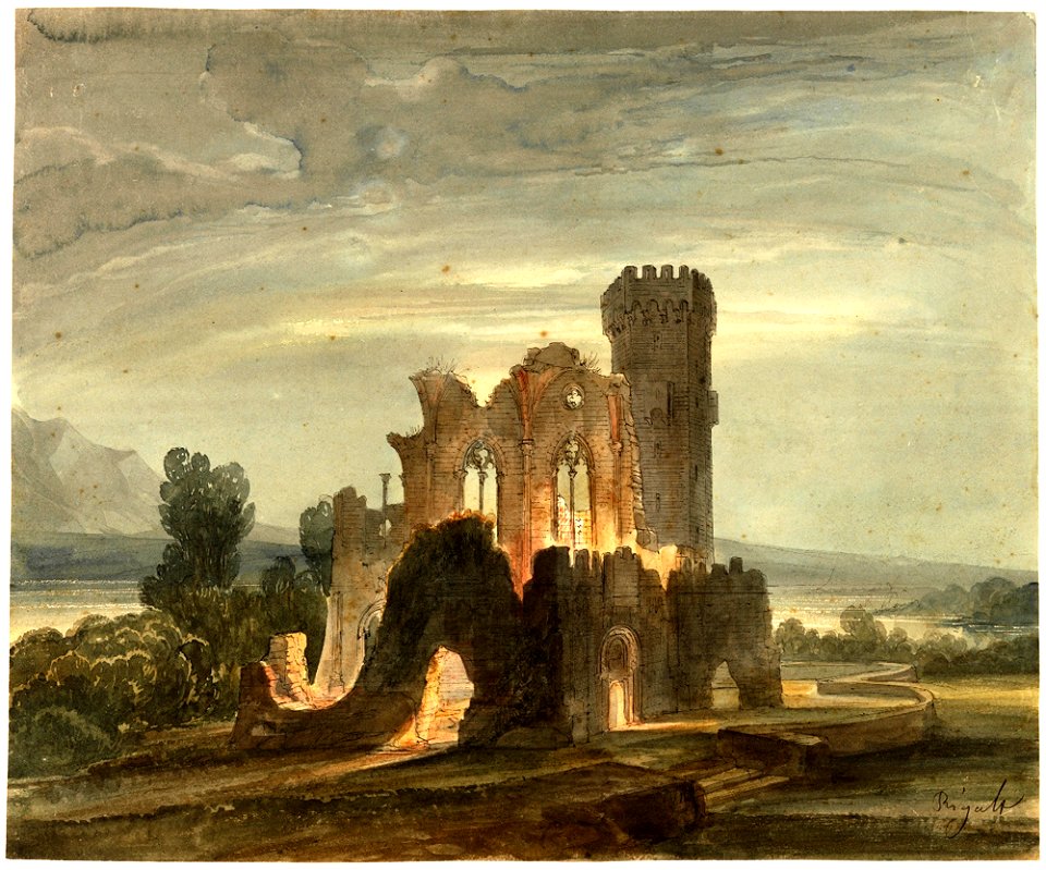 Paisaje nocturno Luis Rigalt