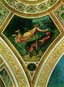 Palais Bourbon, Malerei in der Kuppel der Poesie, Szene- Hesiod und die Muse (Eugène Delacroix)