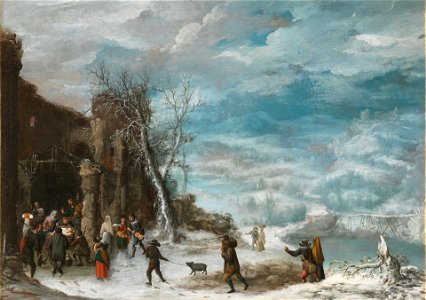 Paisaje de invierno con la Adoración de los pastores, de Francisco Collantes (Museo del Prado)
